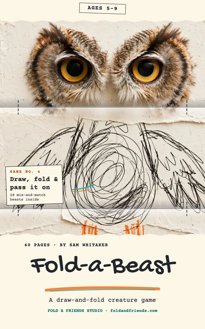 Fold-a-Beast draw-and-fold ebook cover template
