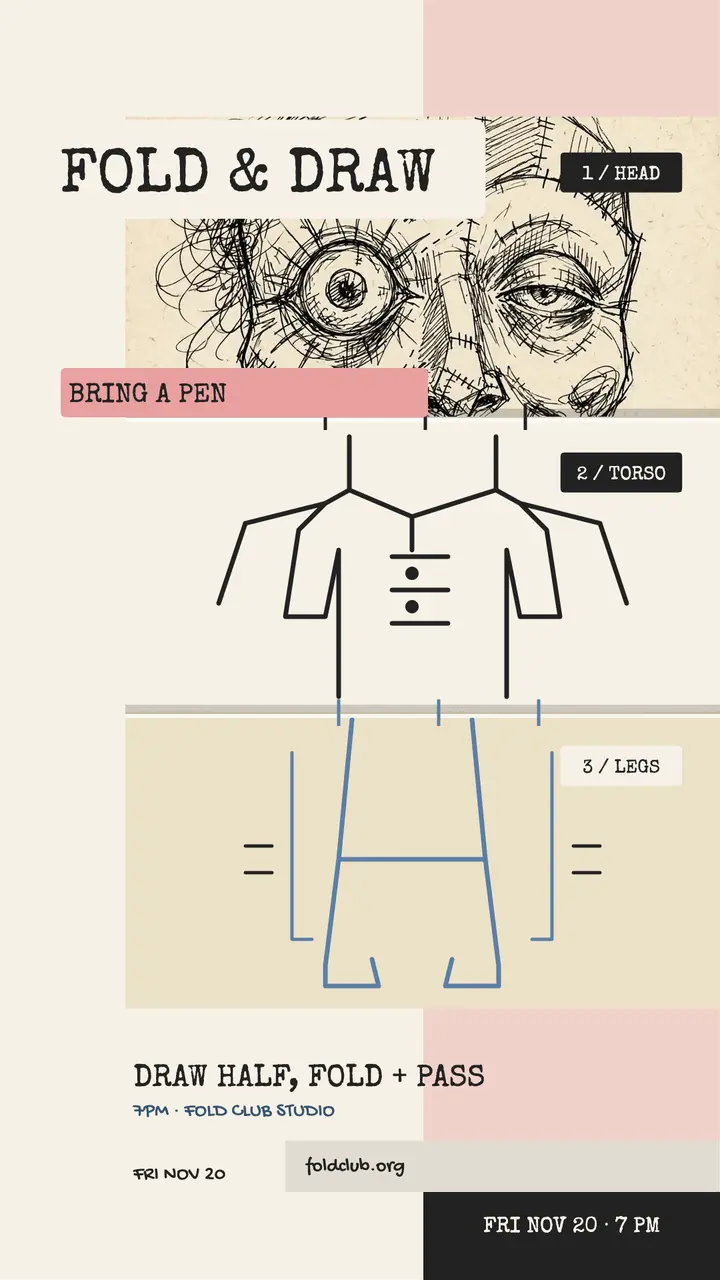 Fold Club exquisite corpse night story template