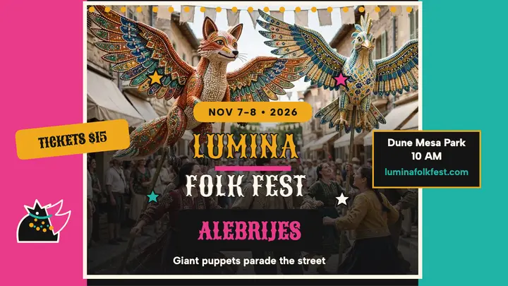 Lumina Folk Fest alebrije parade thumbnail template