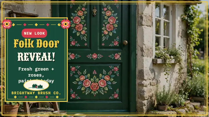 Folk door paint reveal thumbnail template