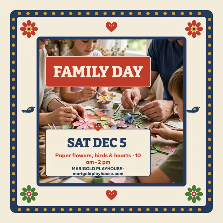 Marigold Playhouse folk family day post template