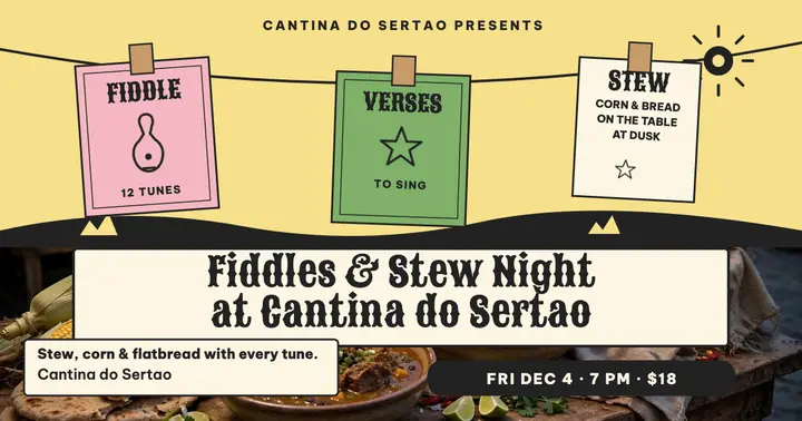Cantina folk fiddlers dinner night post: folk night post template