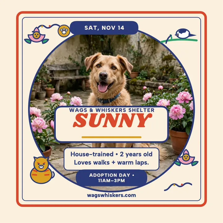 Sunny folk adoption day post template