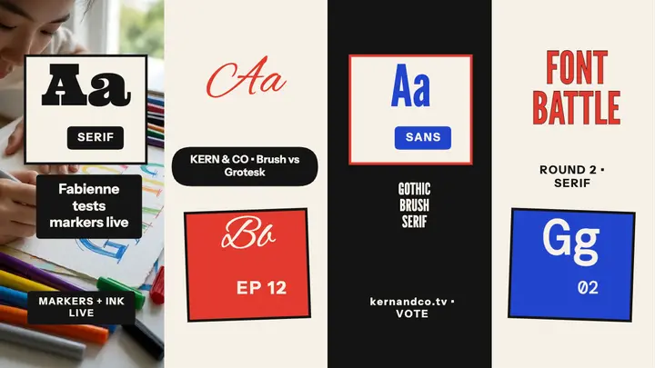 Kern and Co font battle thumbnail template