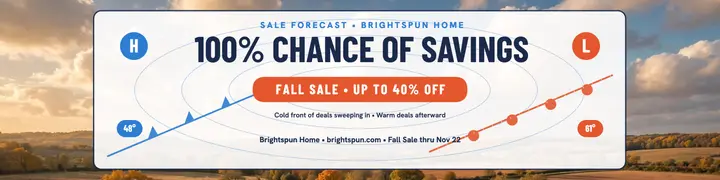 Brightspun Home fall sale forecast banner template