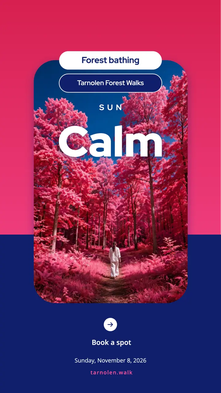 Tarnolen forest bathing Sunday walk story template