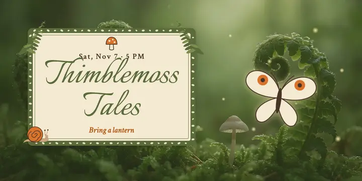Woodland storytelling evening post template