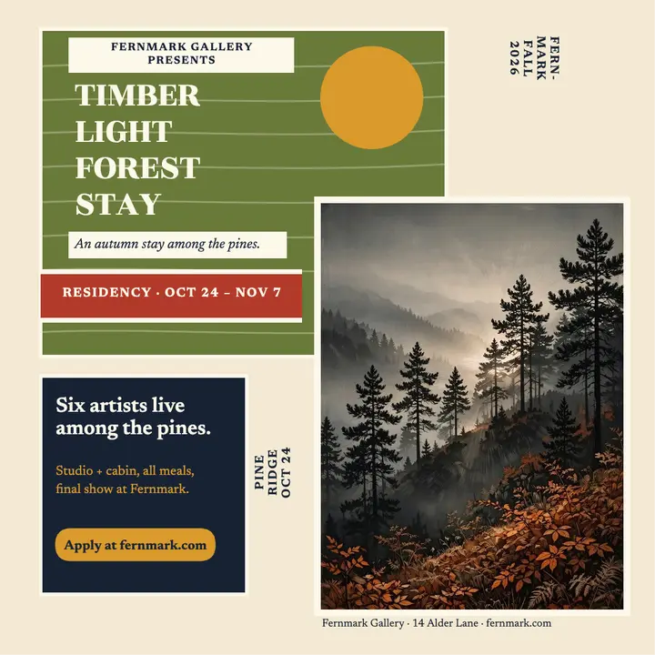 Timberlight forest residency poster template