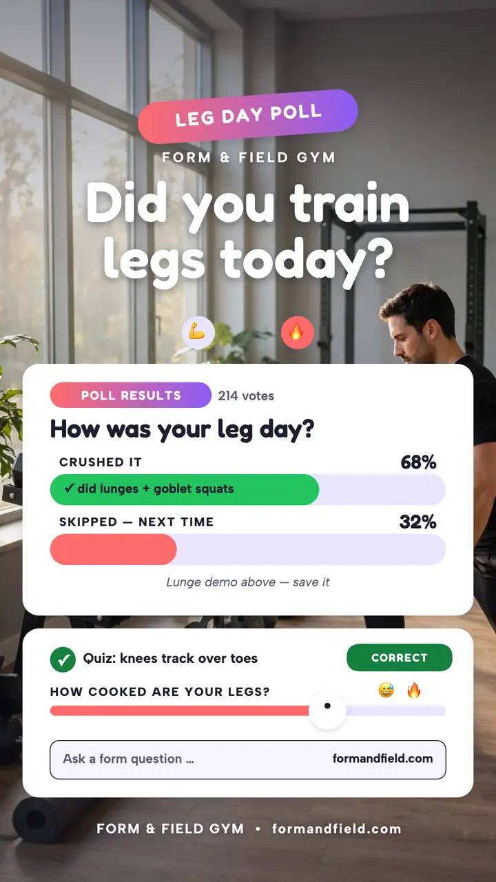Form and Field leg day poll story template