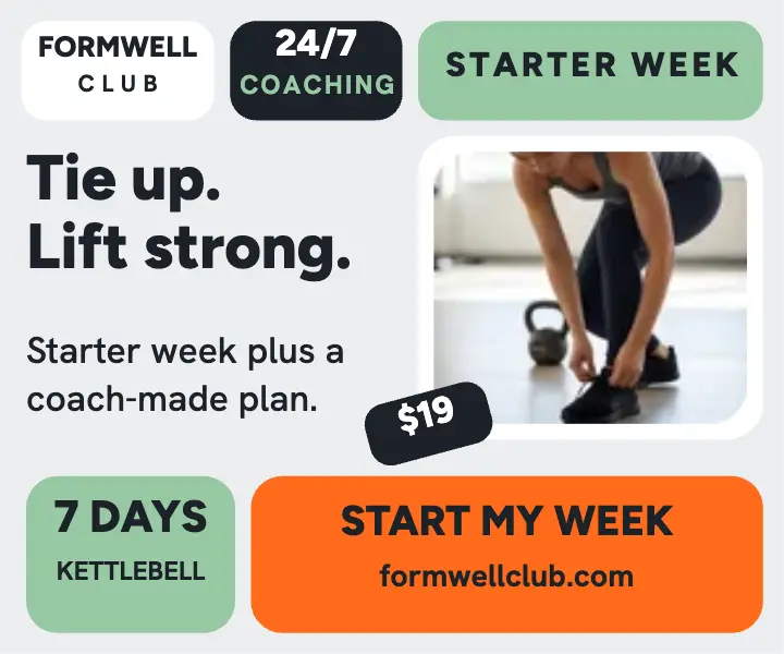 Formwell Club starter week bento ad template