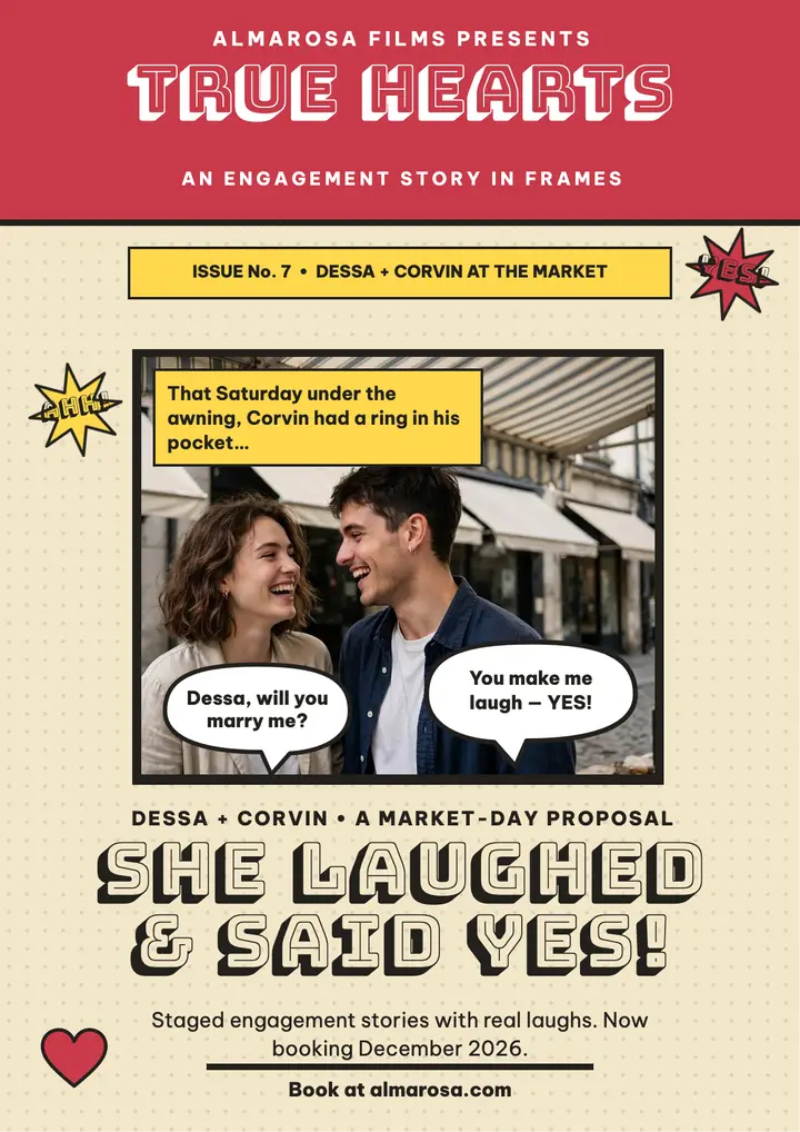 Almarosa true hearts engagement flyer template