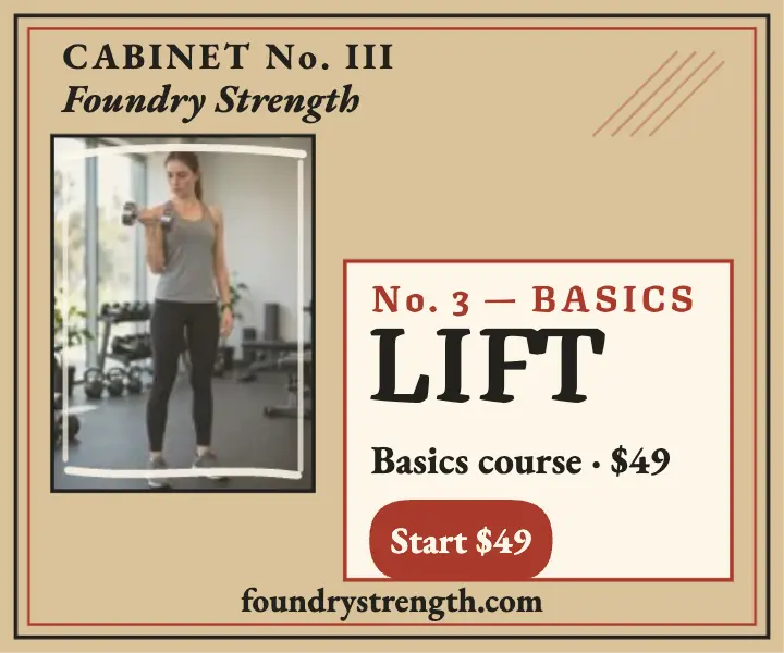 Foundry Strength basics chalk study ad: strength basics ad template