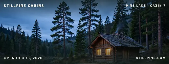 Stillpine lake cabin cover template