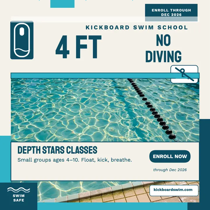 Four foot swim school tile post template