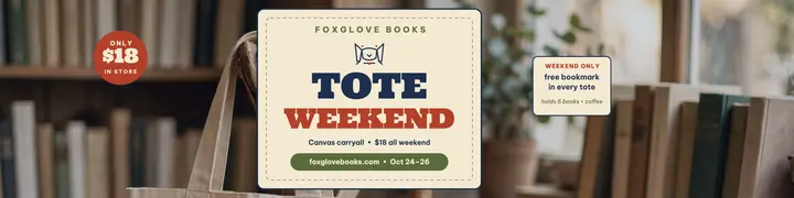Foxglove Books tote weekend banner template