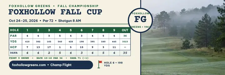 Foxhollow Fall Cup scorecard header template