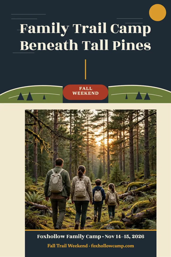 Foxhollow Family Camp trail poster template