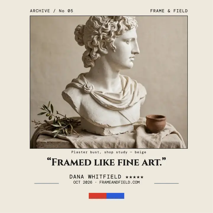 Frame and Field five-star review, found bust template