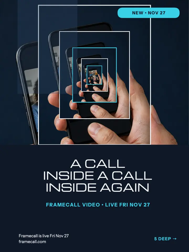 Framecall nested call app launch portrait: app launch post template