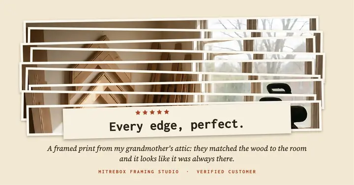 Mitrebox framing studio review joiner post: picture framing studio review post template