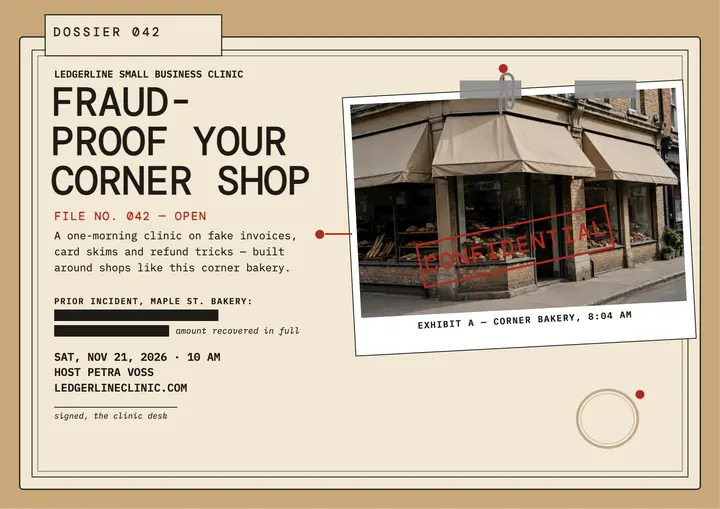 Ledgerline fraud clinic case file certificate template