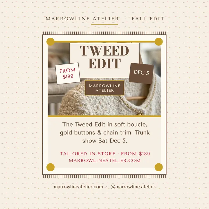Marrowline tweed jacket edit post: tweed jacket post template