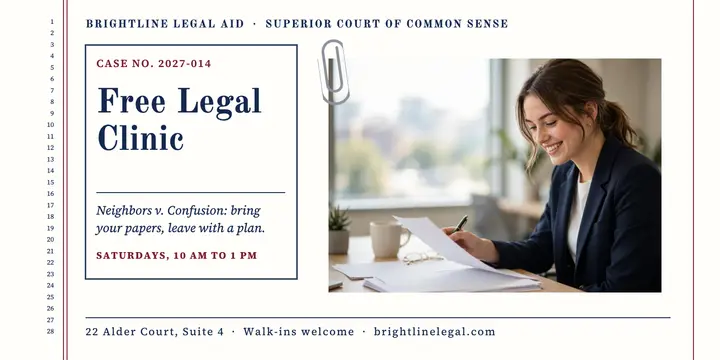 Free legal clinic pleading paper post template