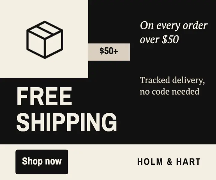 Free shipping over $50 banner ad template