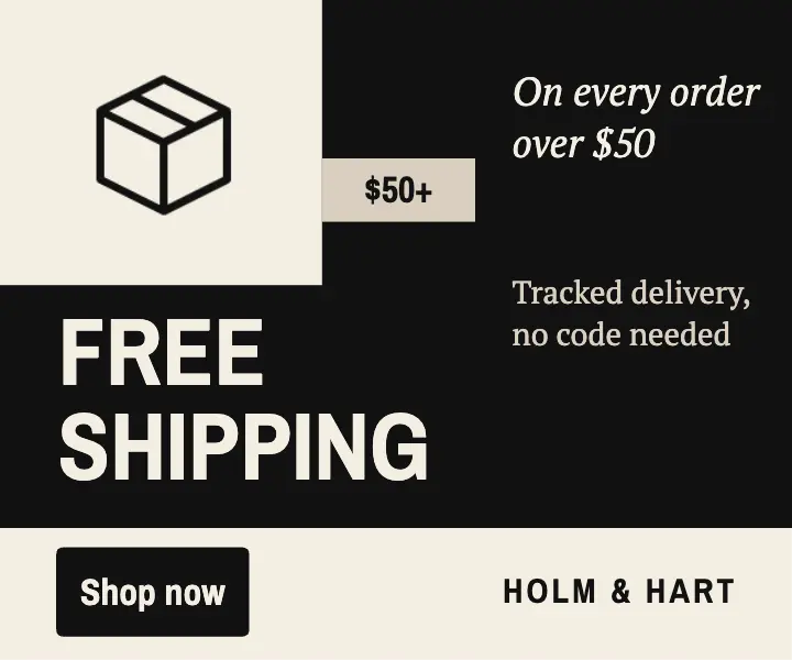 Free shipping over $50 banner ad template