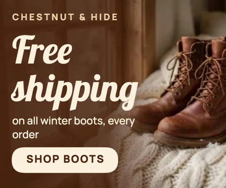 Free shipping boots ad template