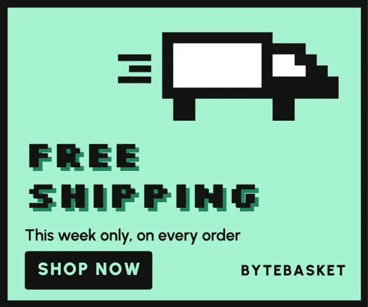 Free shipping pixel ad template