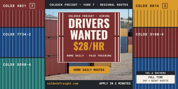 Coldock Freight driver hiring post template