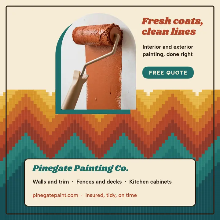 Pinegate painters bargello post template