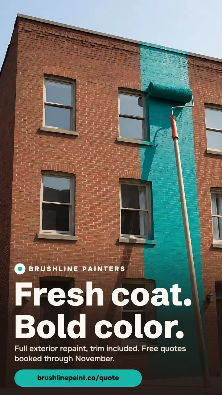 Brushline Painters exterior repaint story template