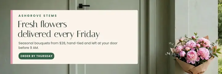 Fresh flowers every Friday template