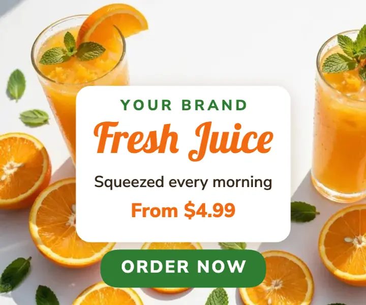 Fresh juice ad template