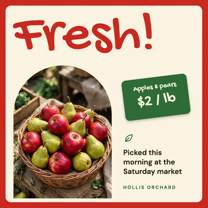 Fresh! market produce template