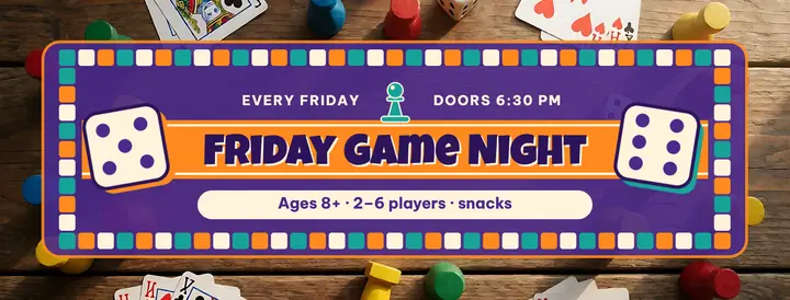 Friday game night board-game box cover template