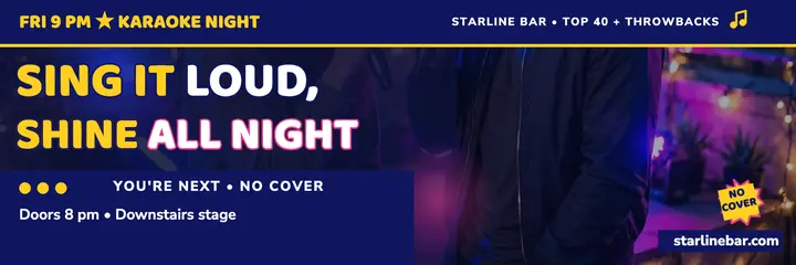 Starline Bar Friday karaoke lyric header template