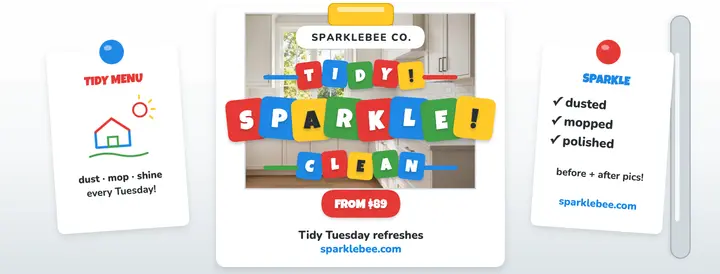 Sparklebee fridge magnet cleaner cover: cleaner facebook cover template