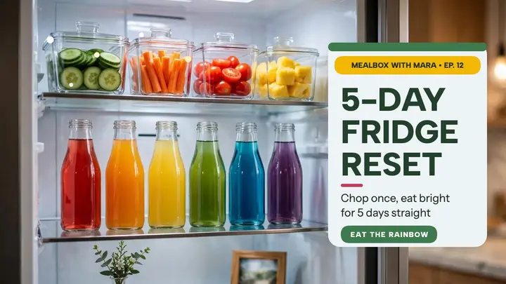 Fridge reset meal prep thumbnail template