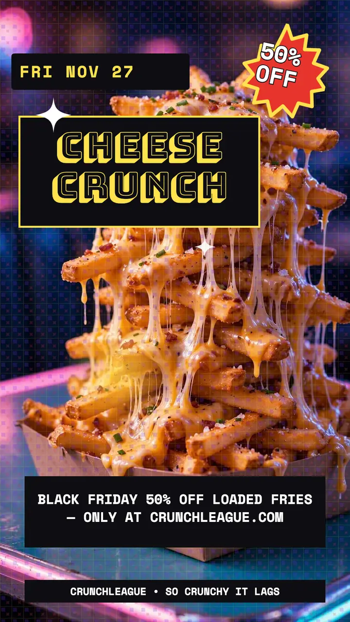 Crunchleague Black Friday fries story template