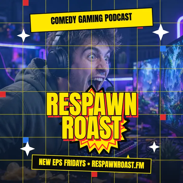 Respawn Roast fried gaming podcast cover template