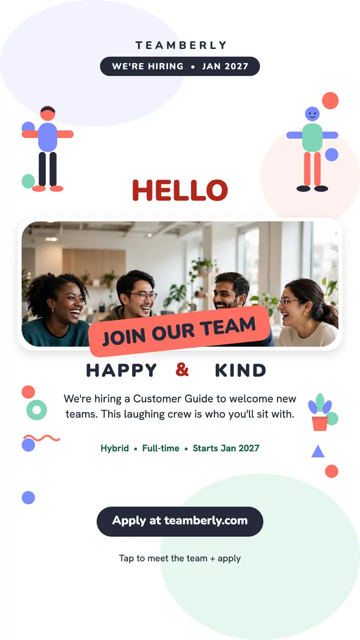 Teamberly hiring story, memphis team template