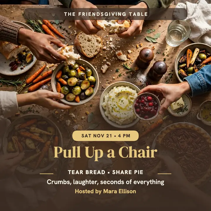 Friendsgiving table spread post template