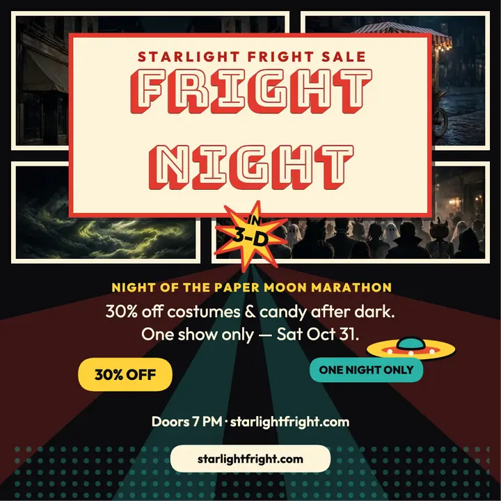 Starlight Fright Night sale post template