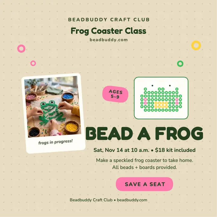 Beadbuddy frog coaster class square post template