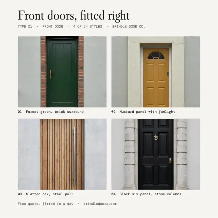 Brindle Door Co. front door catalog post template