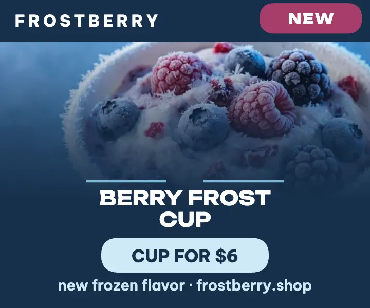 Frostberry frozen berry cup ad template