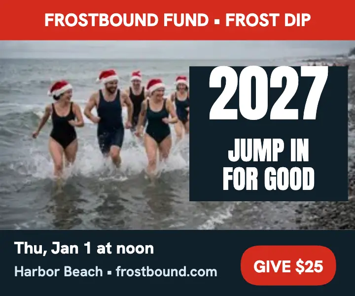 Frost Dip New Year charity ad template